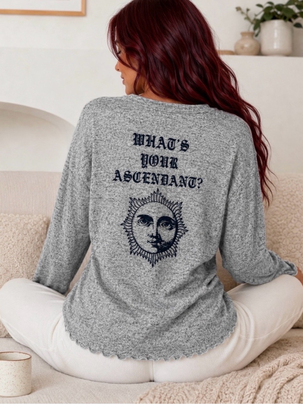 NWT Spirit Jersey What’s Your Ascendant Henley Shirt